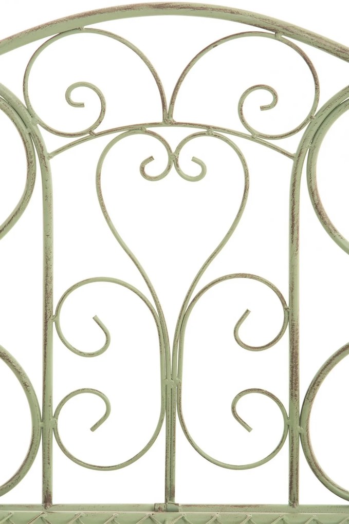 Rustikálna kovová lavička Tar - Zelená antik