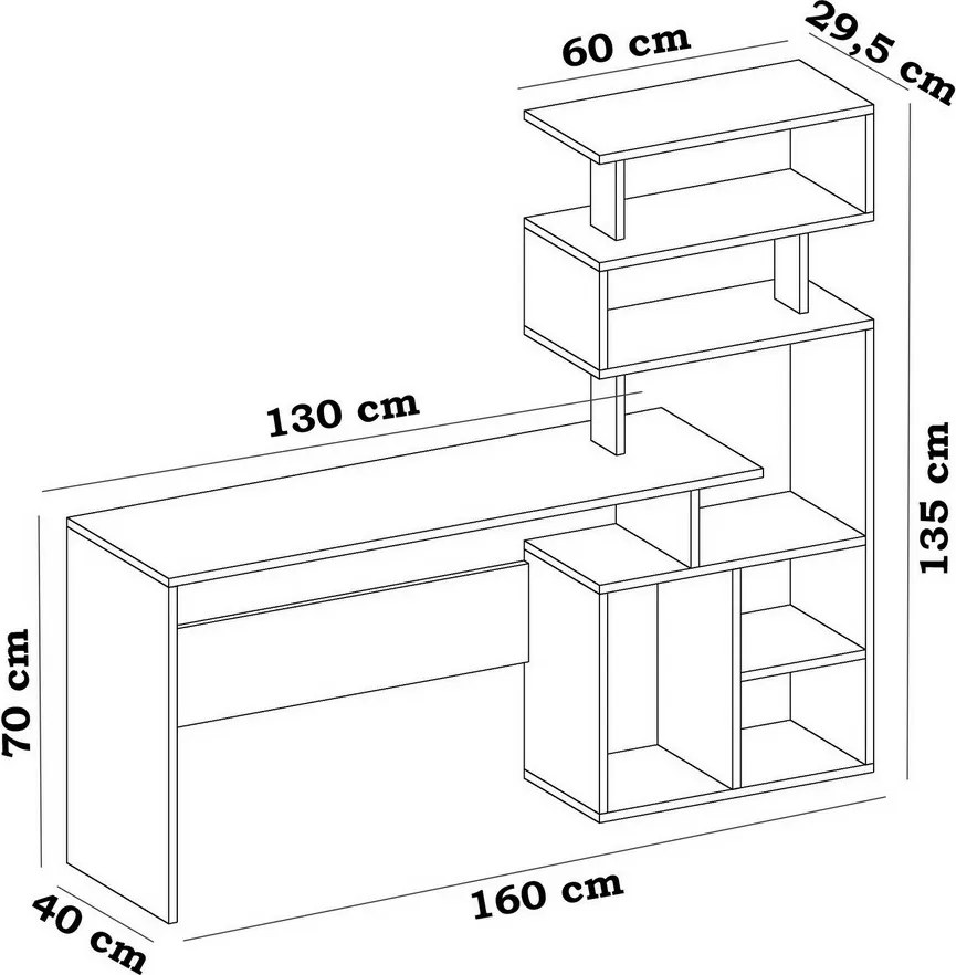 Pracovný stôl Next White
