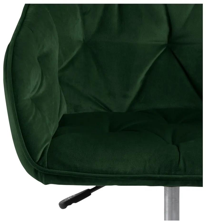 Zelená kancelárska stolička so zamatovým povrchom Actona Brooke