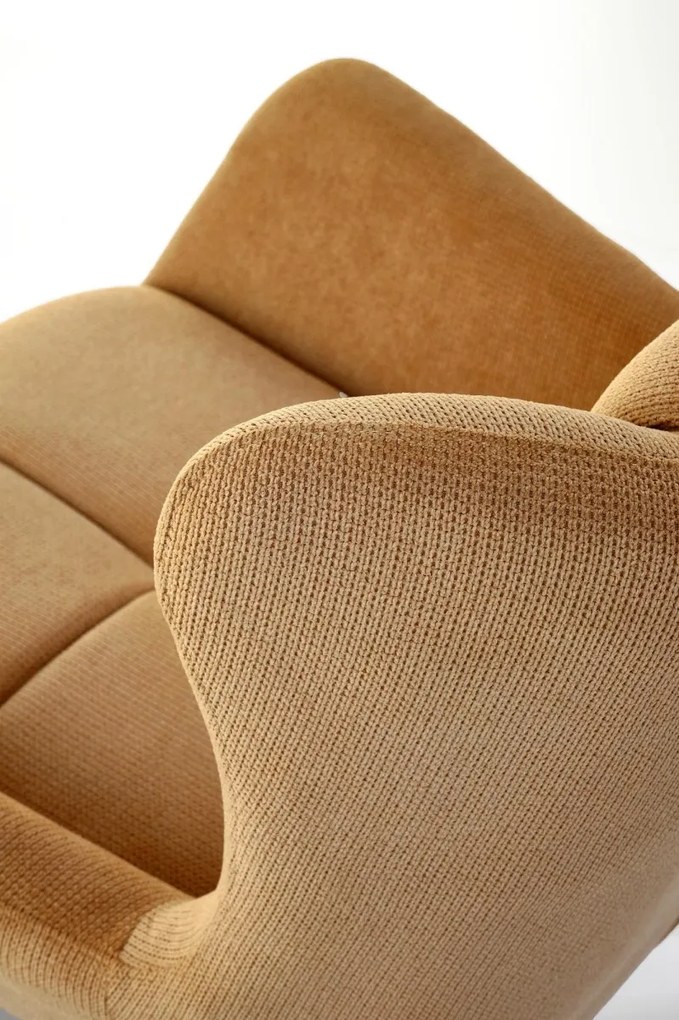 Designové křeslo Byron hořčicové