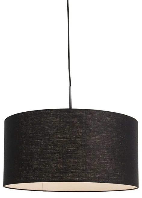 Moderné závesné svietidlo čierne s čiernym tienidlom 50 cm - Combi 1