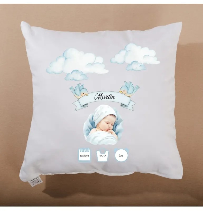 Vankúš s vlastnou potlačou Chlapec 40x40 cm EMI