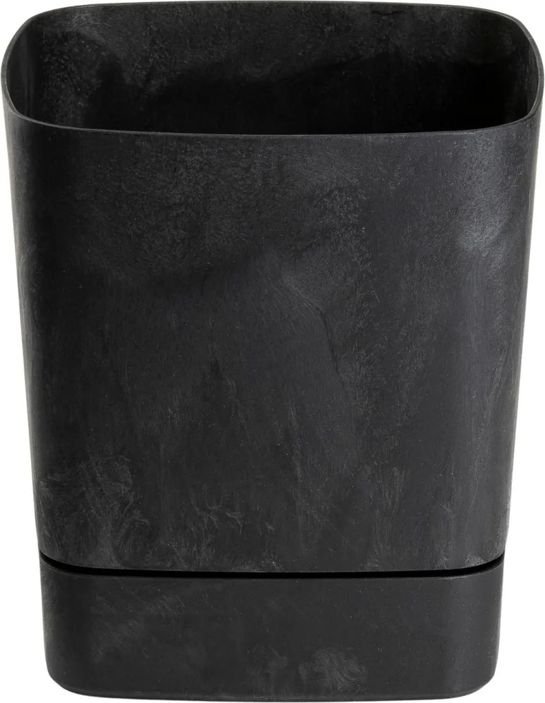 Plastový květináč s podmiskou Cubi 16x16 cm - výber z 6 prevedení
