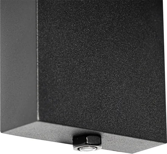 Vonkajšia nástenná lampa čierna IP44 so senzorom súmraku - Charlois