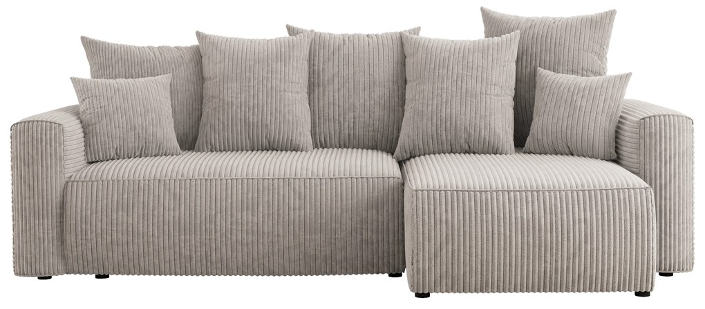 Rohová sedačka Denia (P) (mliečna). Akcia -20%. Vlastná spoľahlivá doprava až k Vám domov. 1133128