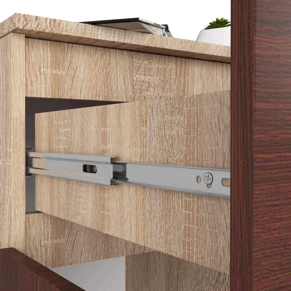 Komoda Kiara 80 cm 2 skrinky a 1 zásuvka dub sonoma/wenge