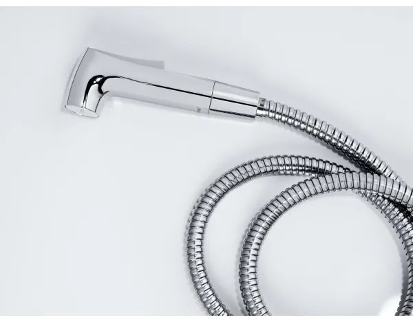 WENKO 23999100 - Bidetová súprava Systém úspory vody 12x7 cm lesklý chróm/strieborná