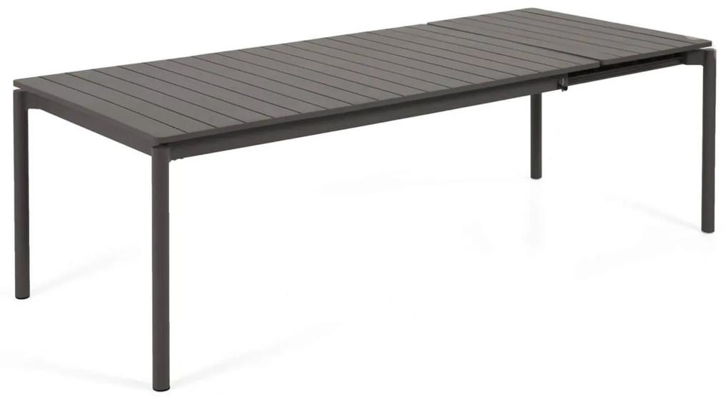 Záhradný rozkladací stôl tana 180 (240) x 100 cm čierny MUZZA