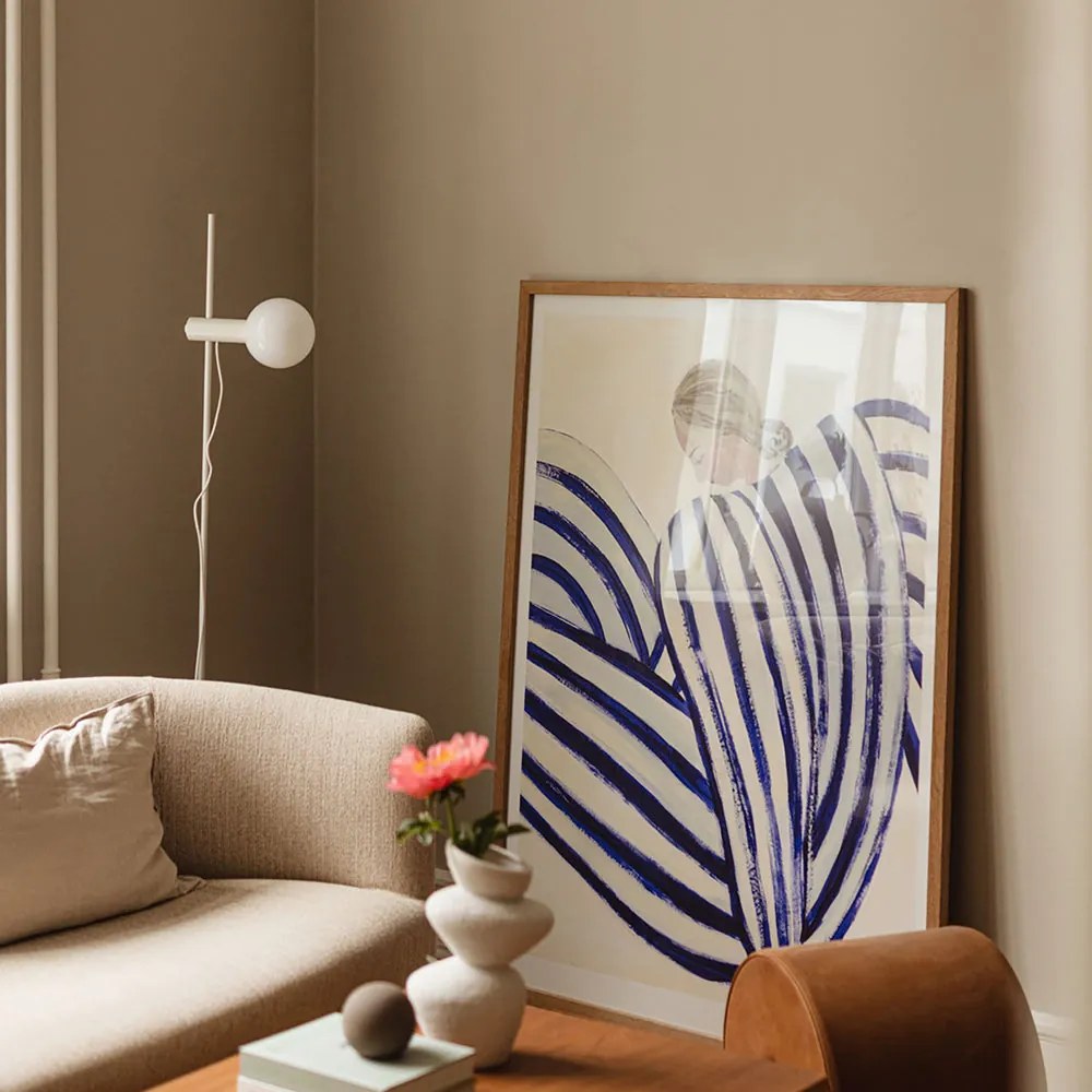 The Poster Club Plagát Blue Stripe At Concorde by Sofia Lind 30x40 cm