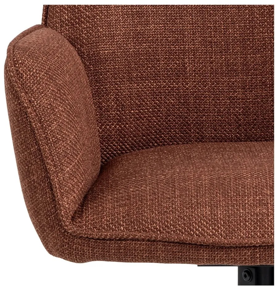 Čalúnené jedálenské kreslá v súprave s podrúčkami 2 ks v tehlovej farbe Glenda – Actona