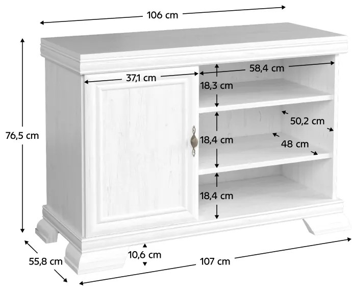 KORA TV stolík, borovica Andersen