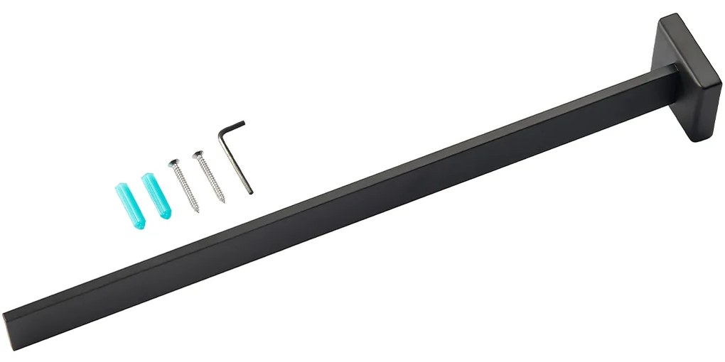 Cerano Luciano, nástenný držiak na uteráky 40 cm, čierna matná, CER-CER-428965