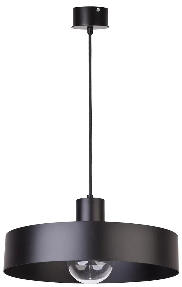 Luster na lanku RIF 1xE27/60W/230V pr. 35 cm čierna
