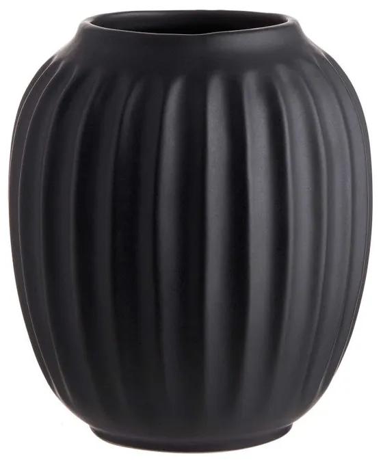 Butlers LIV Keramická váza 10 cm - čierna | BIANO