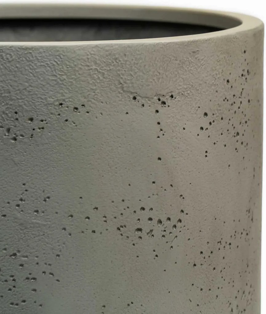 Okrúhly kvetináč CHICO, sklolaminát, priemer 45 x výška 50 cm, sivý