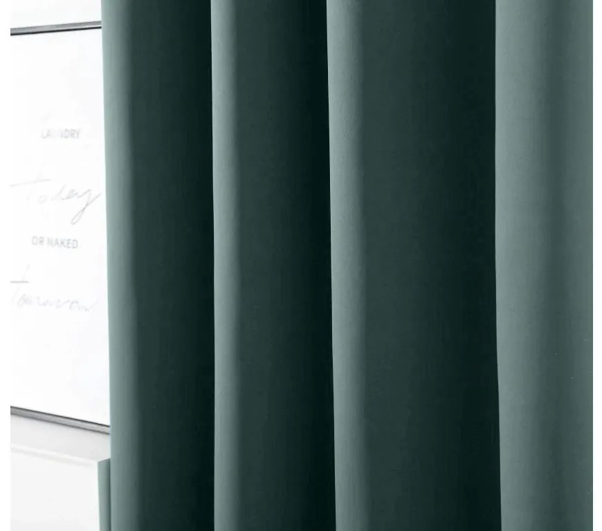 Tyrkysová záclona OXFORD 140x250 cm Zavesenie: Riasiaca páska