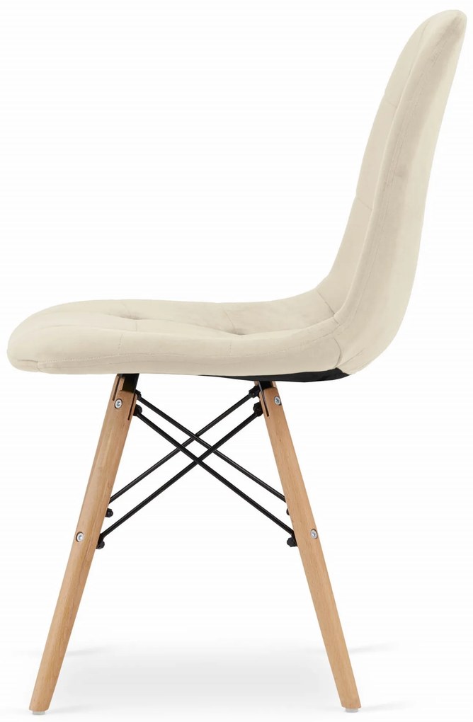 "Stolička DUMO - béžový zamat x 4" "9401 71 00 00"