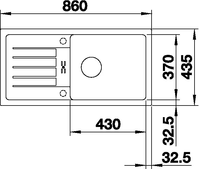 Granitový drez Blanco FAVUM XL 6 S antracit