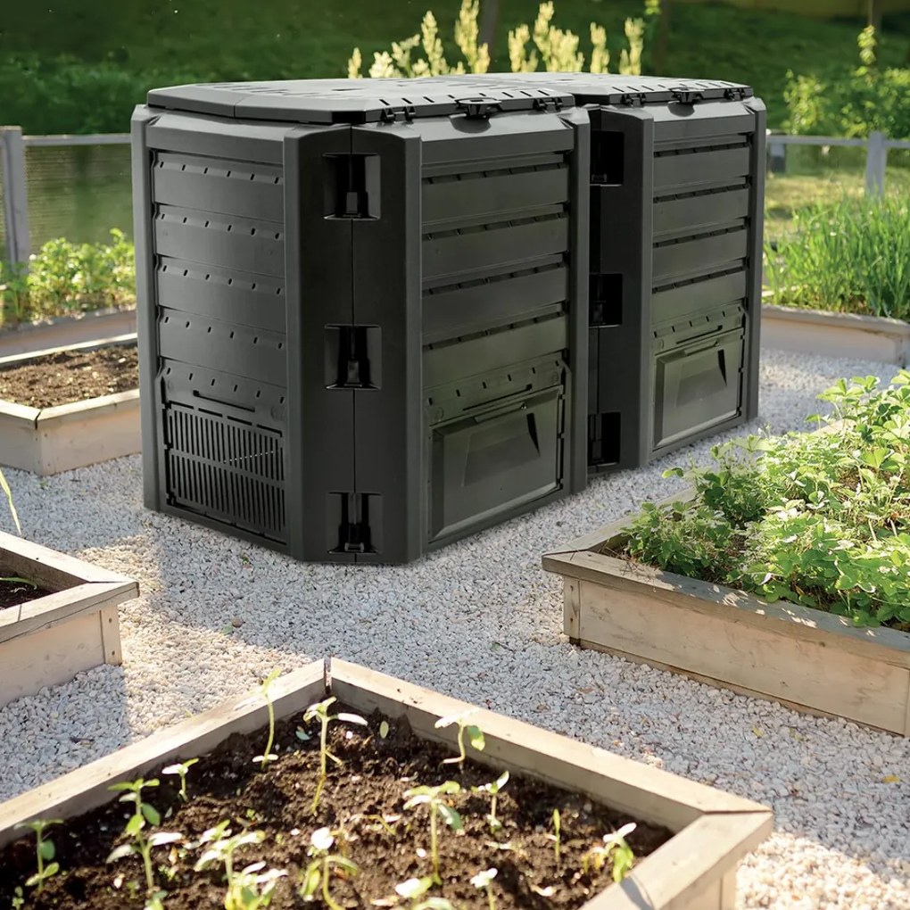 Záhradný kompostér COMPOGREEN, 800l, čierna Prosperplast