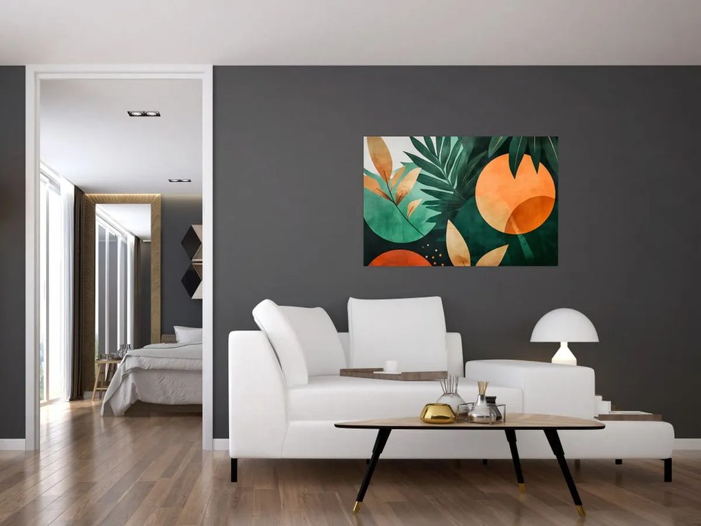 Obraz - Geometrické prírodné motívy (90x60 cm)