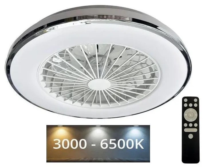 NEDES LED Stropné svietidlo s ventilátorom OPAL LED/48W/230V + diaľkové ovládanie ND3667