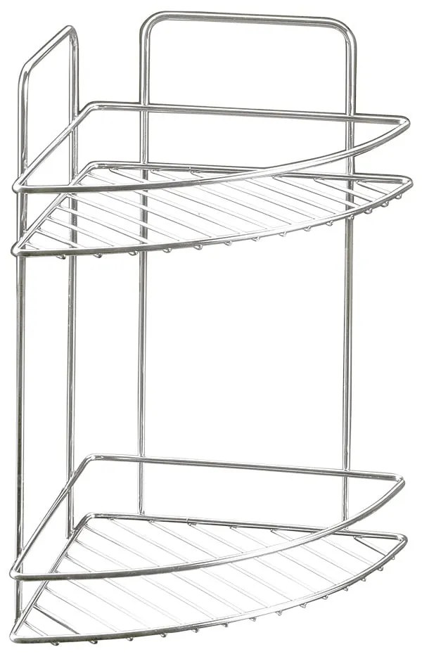 Oceľová kúpeľňová polička v lesklo striebornej farbe Luxy – Metaltex