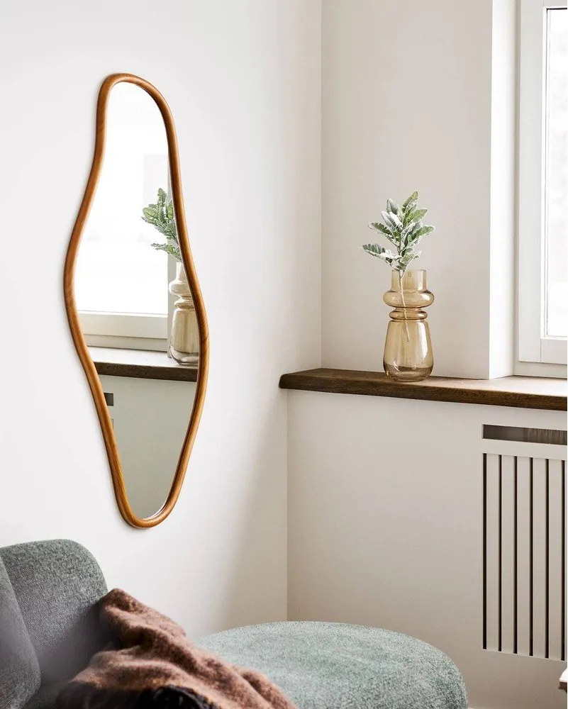 Nástenné zrkadlo s dreveným rámom 60x120 cm Brandsby – House Nordic