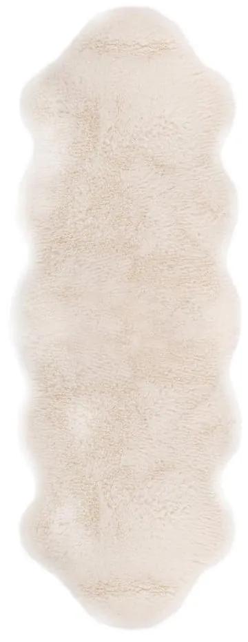 Biela umelá kožušina Tiseco Home Studio Lambskin, 60 x 180 cm