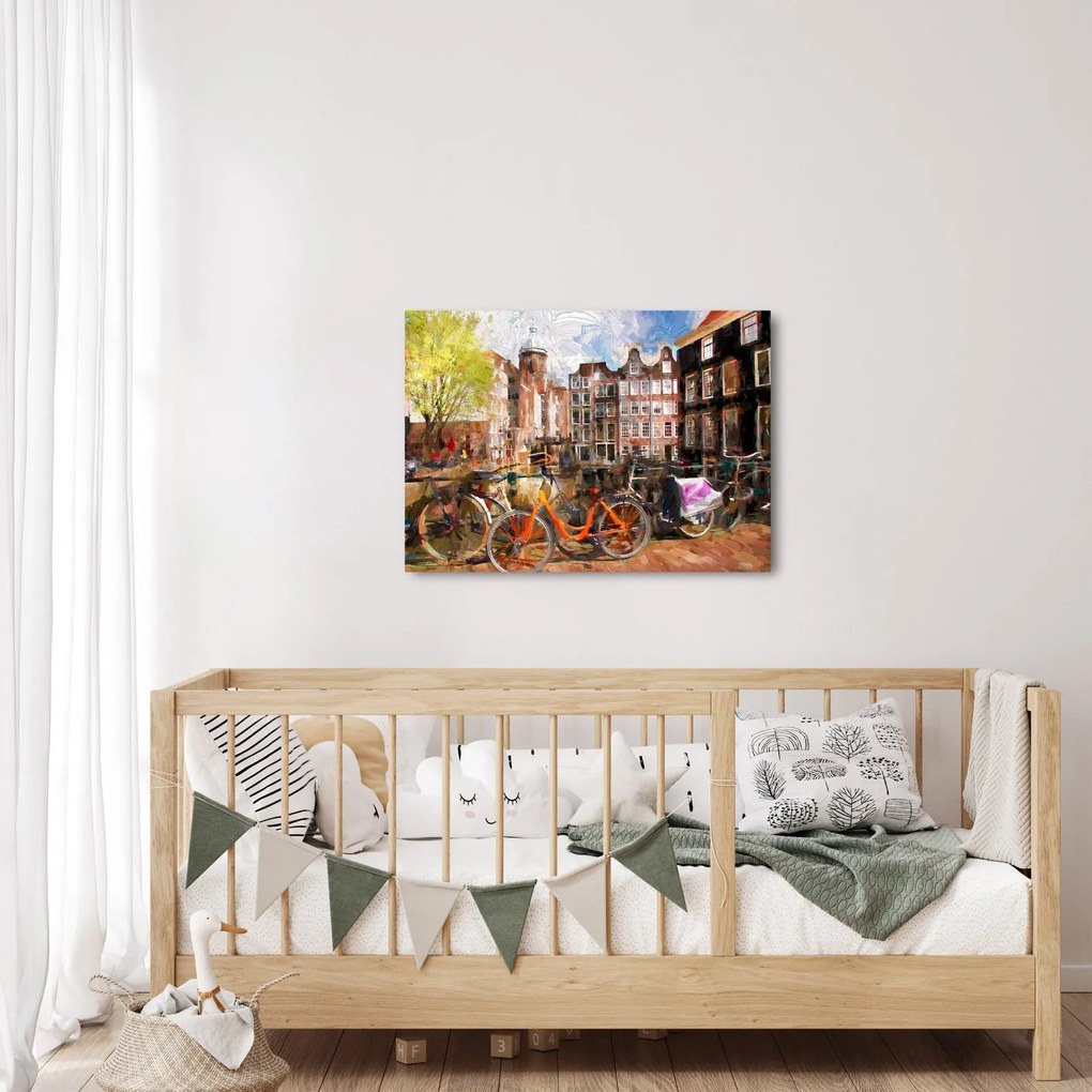 Obraz - Amsterdam, maľba (70x50 cm)