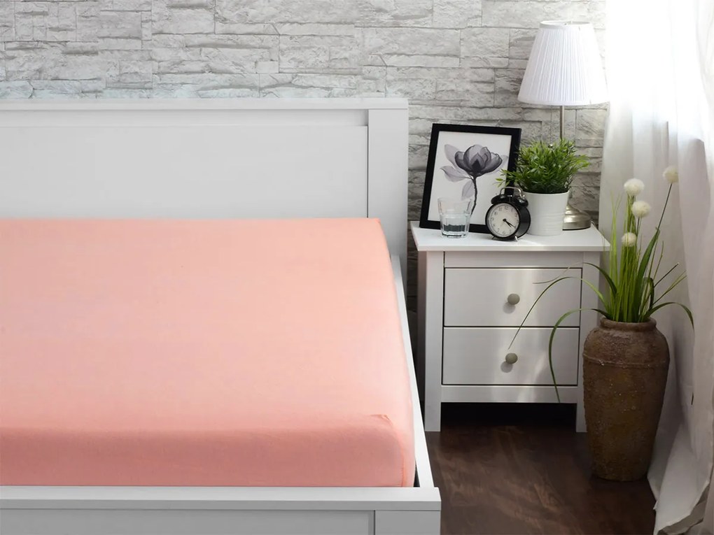 XPOSE® Jersey plachta Exclusive - lososová 160x200 cm