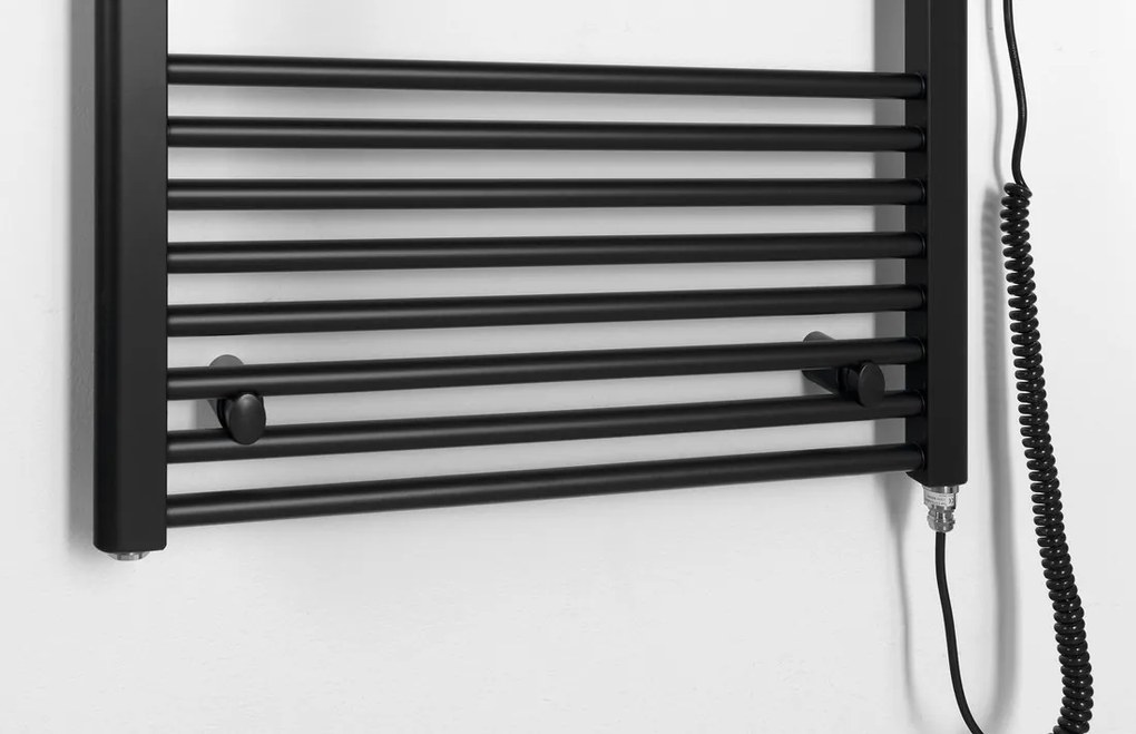 Aqualine Aqualine, DIRECT-E elektrické vykurovacie teleso, rovné, 600x1680 mm, 800 W, čierna, ILE66TB