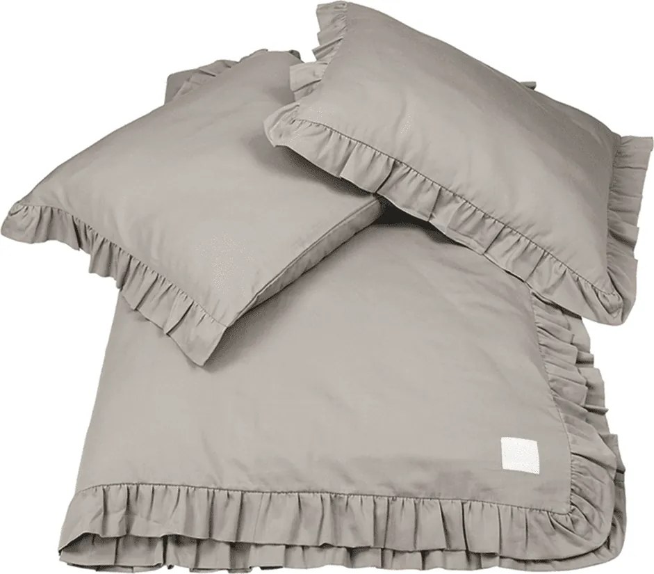Posteľná bielizeň s volánom – taupe Margaret od 140x200 cm 200x220 cm
