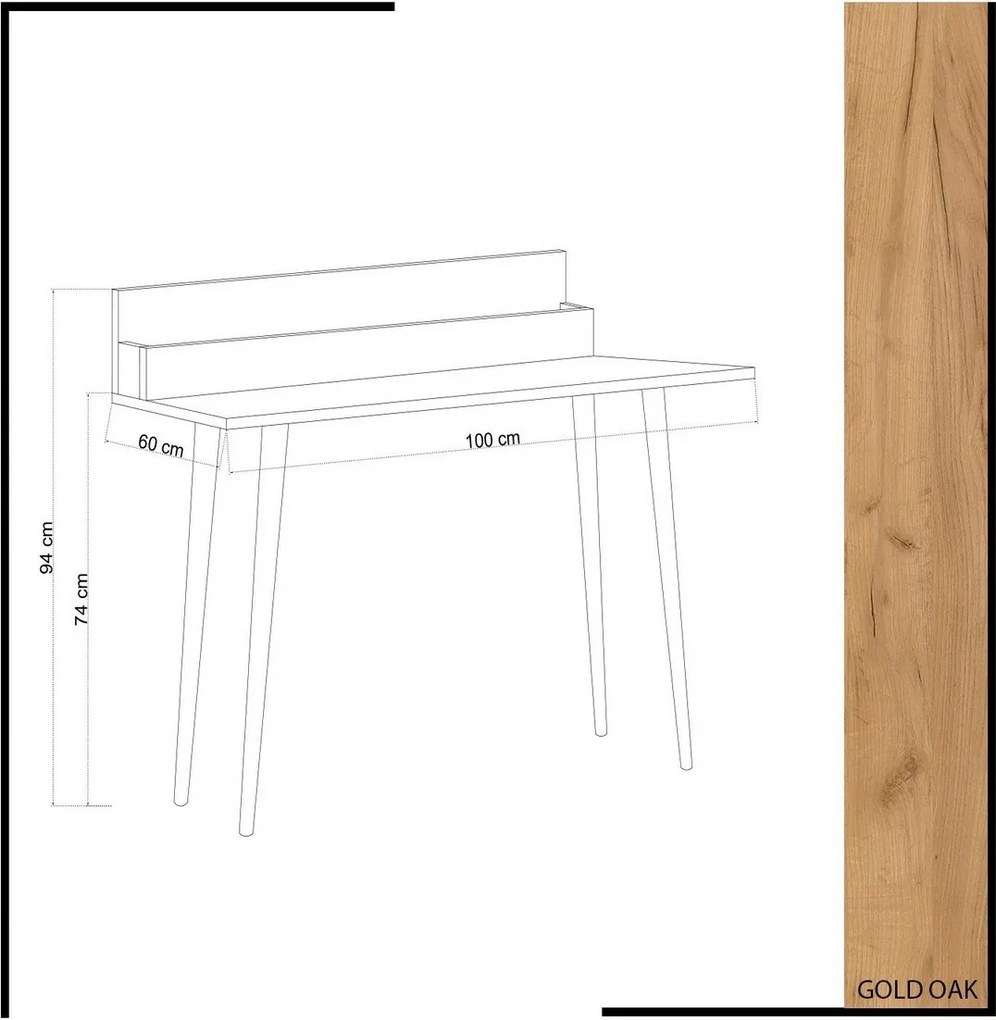 Pracovný stôl Rammi Oak