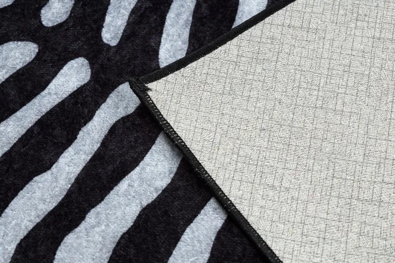Dywany Łuszczów, Kusový koberec Miro 51331.803 Zebra black / white, 80x150, čiernobiela, chodba / predsieň