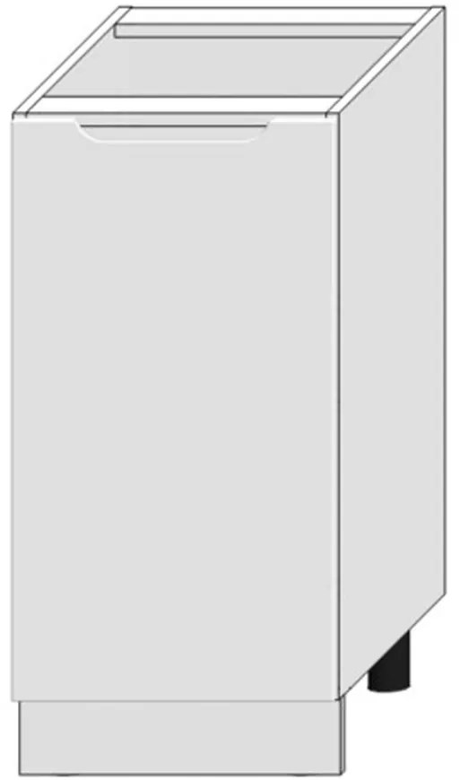 Kuchynská skrinka Zoya D40 Pl Biely hrášok / Biely