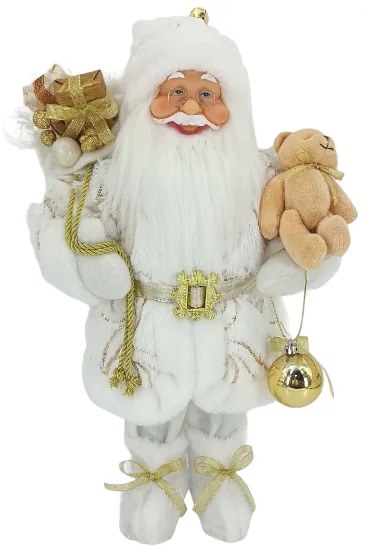 Dekorácia Santa Claus Bielo-Zlatý 40cm