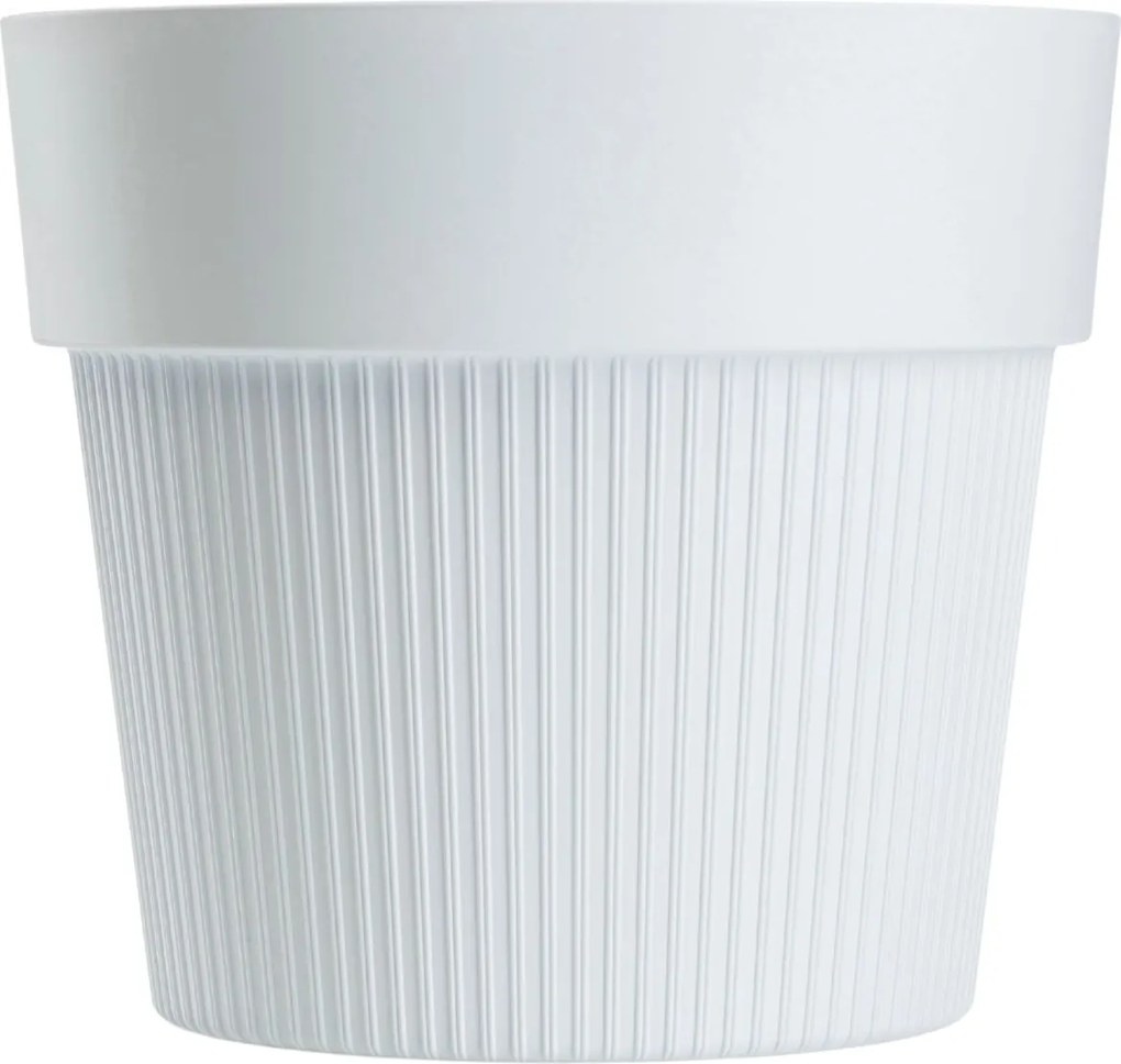 PLASTOVÝ KVETINÁČ SILVA LINE 13X11,5 CM BIELA