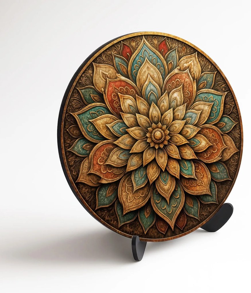 DUBLEZ | Drevená okrúhla mandala - Shanti