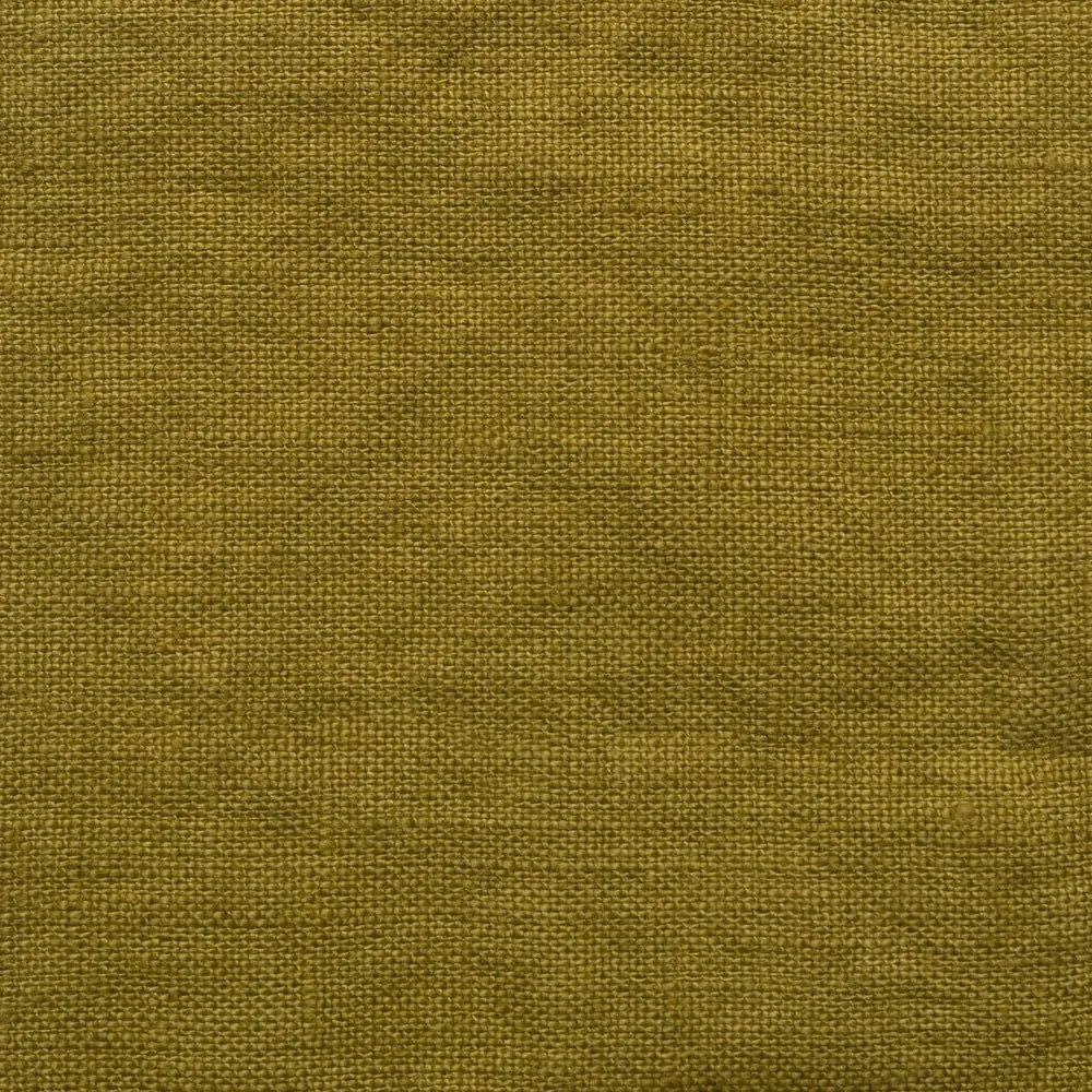 Okrovožltý/zelený ľanový záves 140x330 cm Moss Green – Linen Tales