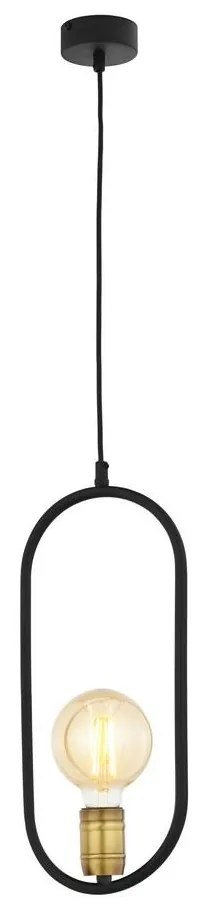 Jupiter 1817 - PI1 E27 - Luster na lanku PONTI 1xE14/40W/230V čierna