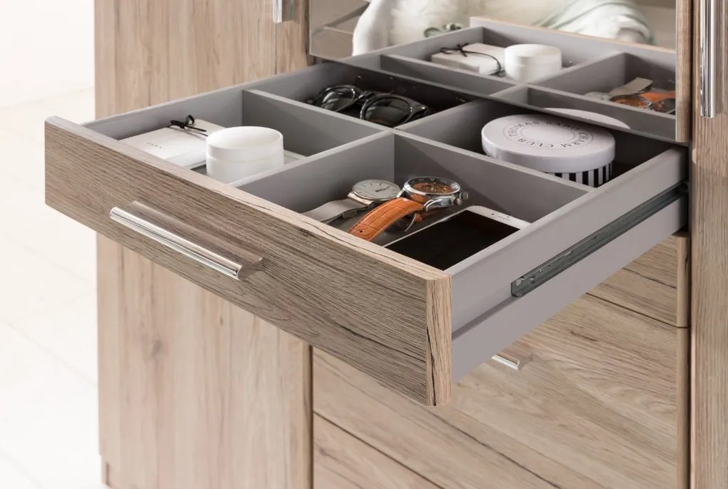 Šatníková skriňa Aachen, 135 cm, dub san remo