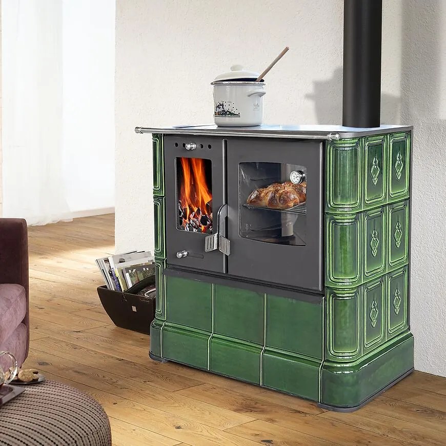 Sporák oceľová kachľová Steyr Sparherd Glassgreen
