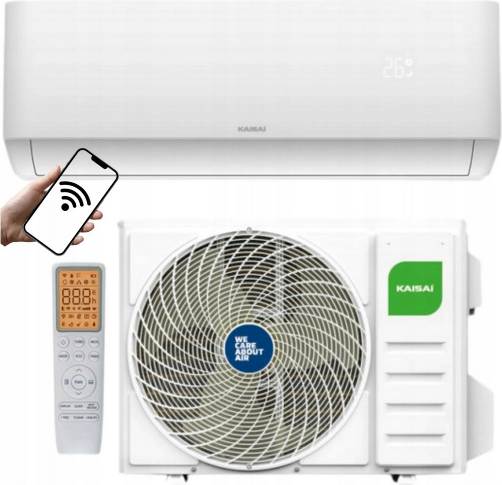 Nástenný klimatizátor Kaisai Pro Heat+ 3,5 kW Ohrievač Eev Hepa Wifi Ohrievanie