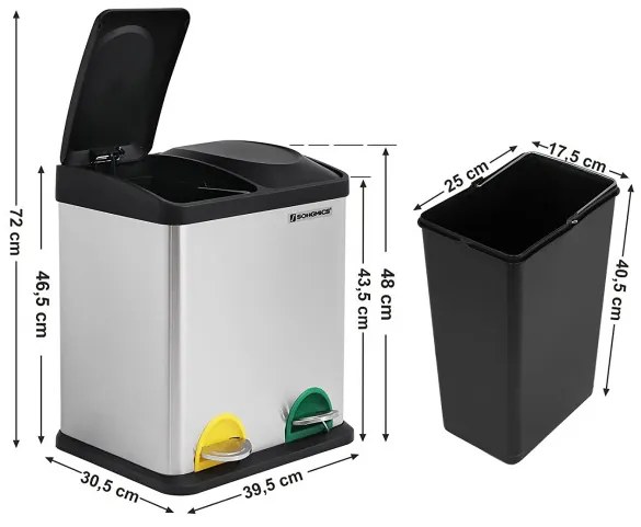 Recyklačný odpadkový kôš LTB30L