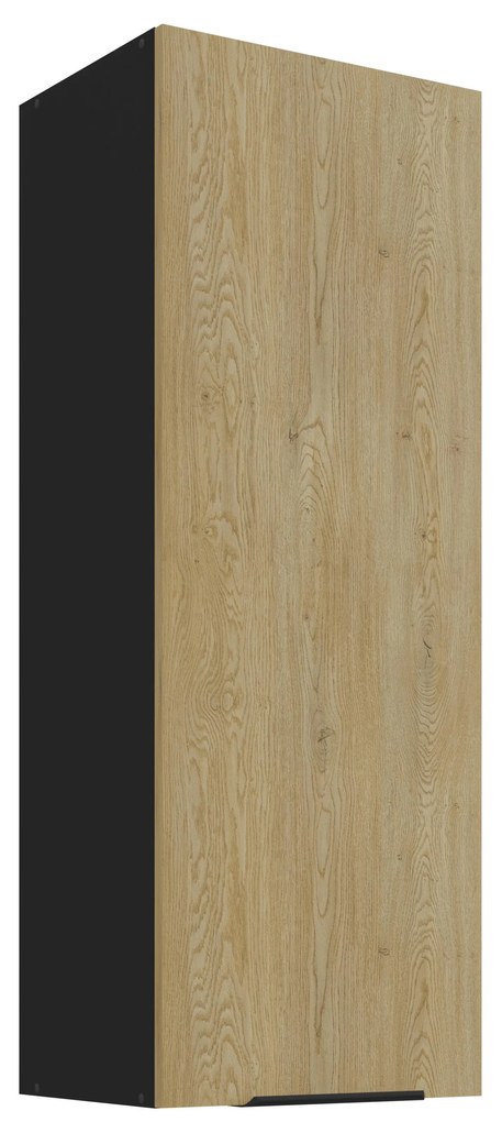 Horná kuchynská skrinka Carminia 40 G-108 1F (dub cremona + čierna). Akcia -20%. Vlastná spoľahlivá doprava až k Vám domov. 1128011