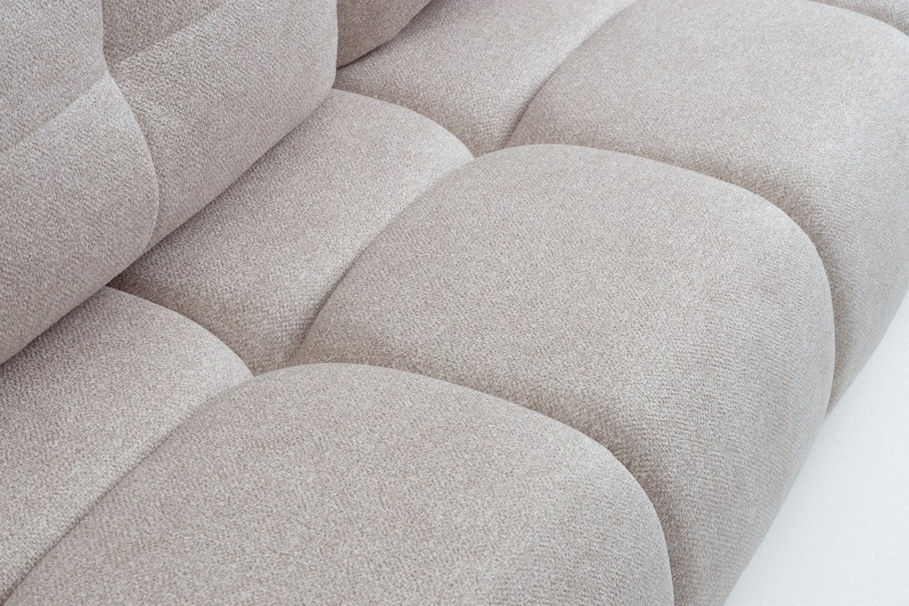 Rozkladacia pohovka Lerio - svetlobéžová hydrofóbna pletenina Blur 02