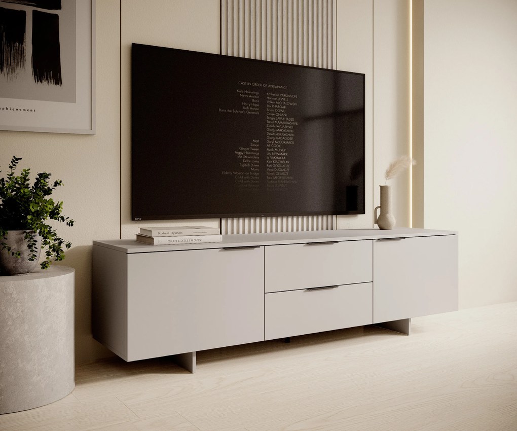Cama Béžový TV stolík Alma 2D2S