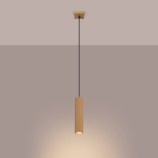 Sollux SL.1554 - Luster na lanku KARBON 1xGU10/10W/230V zlatá