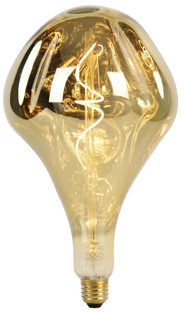 Moderné závesné svietidlo zlaté so zástrčkou vrátane LED svietidla stmievateľného - Cavalux