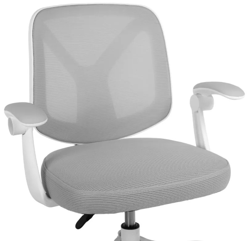 Detská otočná stolička Neoseat JUNI 010 s podnožou — látka, sivá